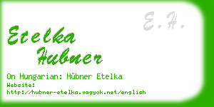etelka hubner business card